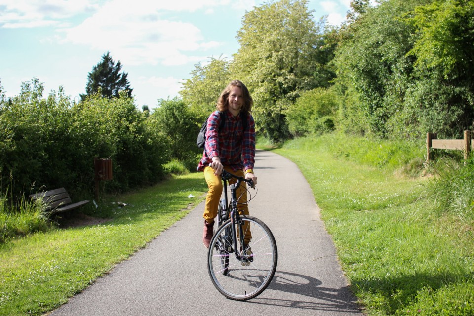 Matt on a bike Matt on a bike