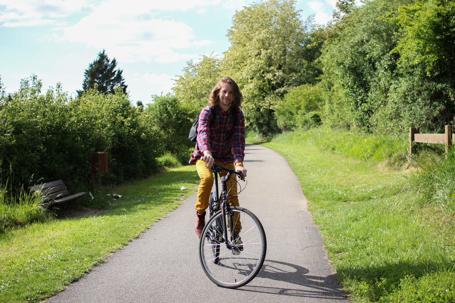 Matt on a bike